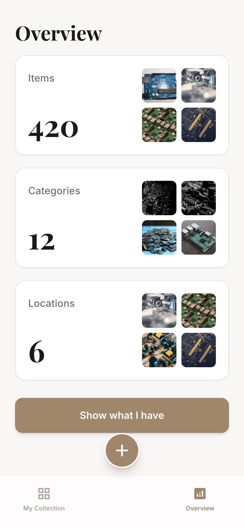Component inventory overview
